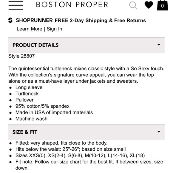 Boston Proper Black Turtle Neck - Picture 4 of 7